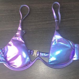 Holographic purple bikini top
